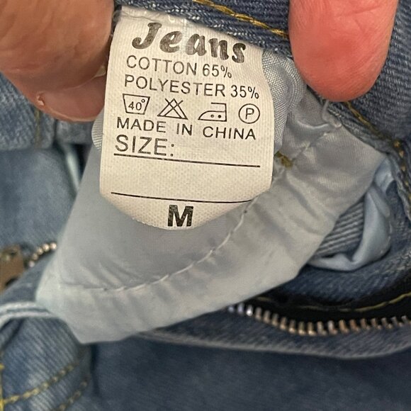 Distressed Blue Wide-Leg Denim Jeans‎ Medium Size - Picture 4 of 14